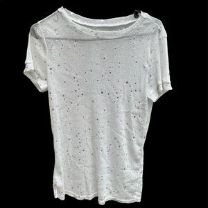 Sheer silver star shirt